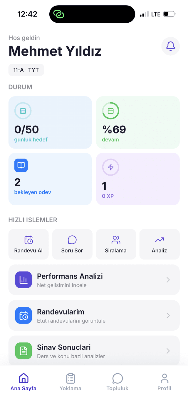 DersLab Student Dashboard